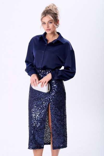 Блуза, юбка AMUAR 1093.1 синий - фото 3