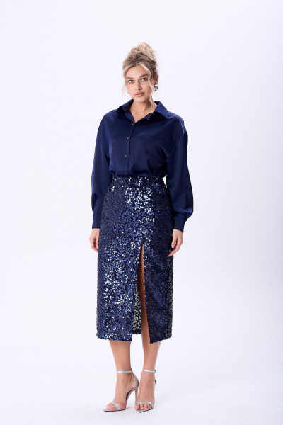 Блуза, юбка AMUAR 1093.1 синий - фото 1
