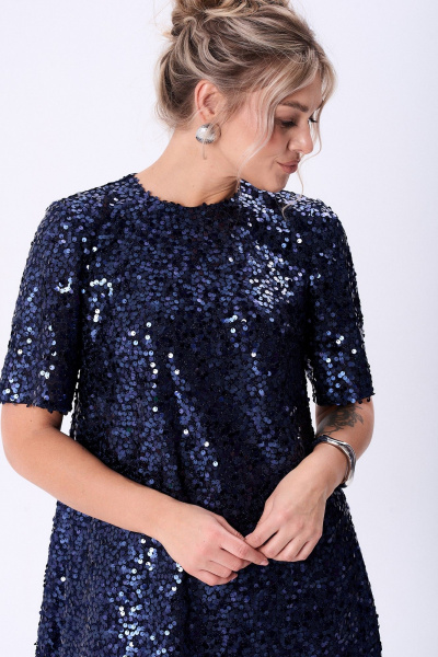 Платье AMUAR 1094 синий - фото 6