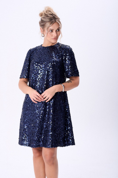 Платье AMUAR 1094 синий - фото 4