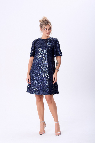 Платье AMUAR 1094 синий - фото 3