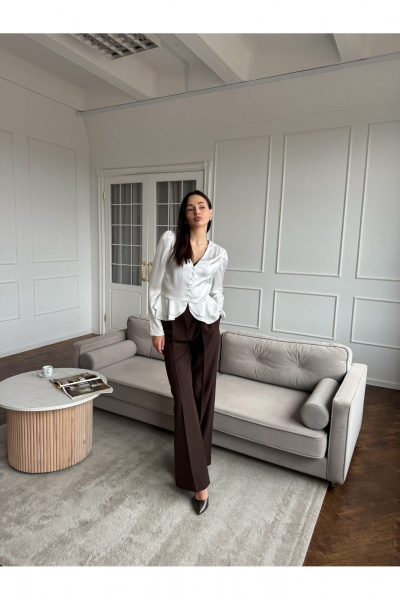 Брюки THE.WOMAN 0090-1 шоколад - фото 1