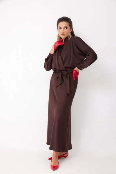 Блуза, юбка ElPaiz 1310 шоколад - фото 1