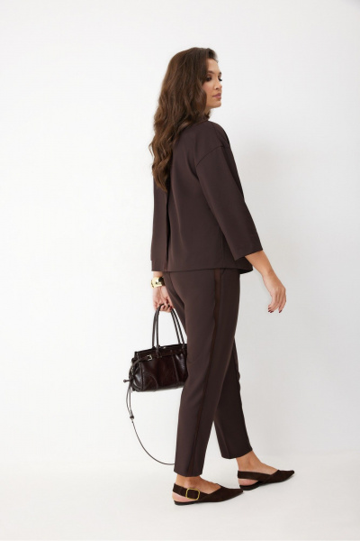 Блуза, брюки ElPaiz 1317 темно-коричневый - фото 3