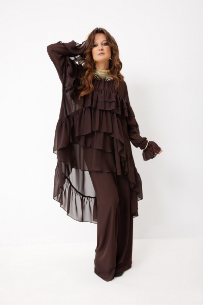 Брюки, туника ElPaiz 1318 шоколад - фото 1