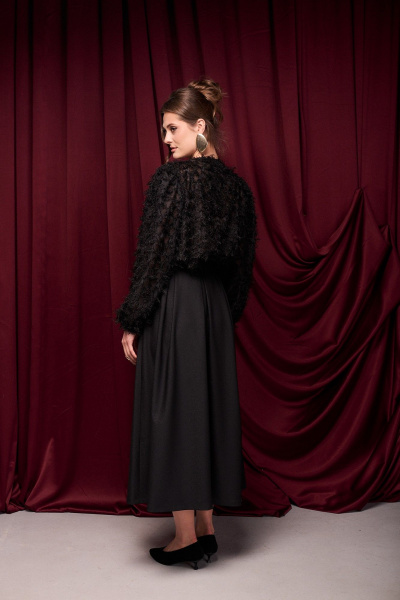 Блуза из фактурной ткани с пуговицами Mixan 2083 - фото 7