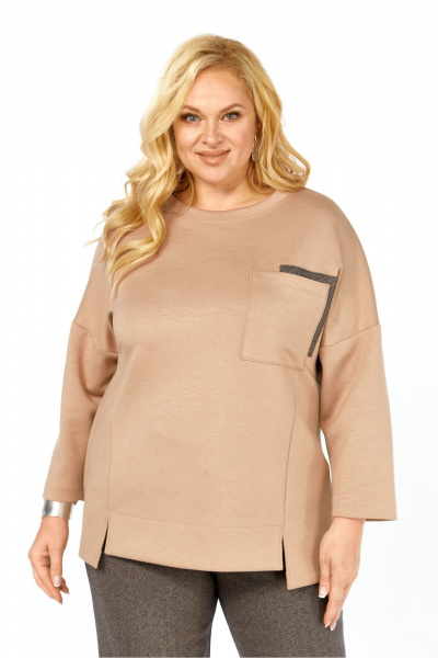 Блуза Элль-стиль 2437а бежевый - фото 8