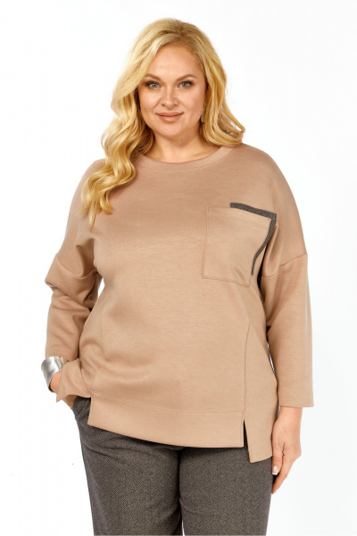 Блуза Элль-стиль 2437а бежевый - фото 1
