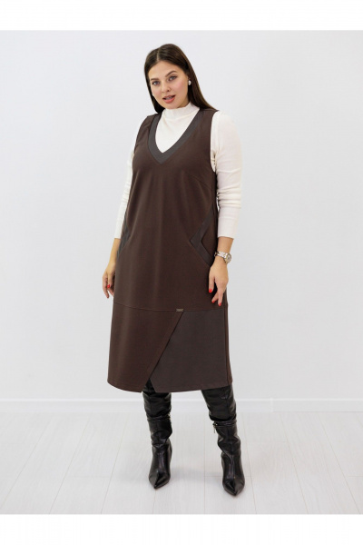 Платье Ollsy 01627 коричневый - фото 8