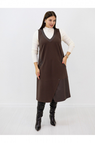 Платье Ollsy 01627 коричневый - фото 6