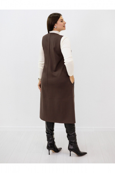 Платье Ollsy 01627 коричневый - фото 4