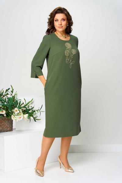 Платье Асолия 2711 зеленый - фото 3