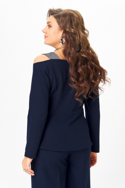 Брюки, жакет ANASTASIA MAK 1276 синий - фото 11