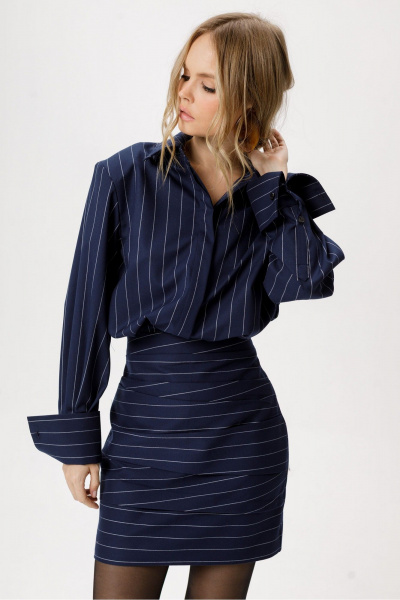 Платье PiRS 6281 синий - фото 5