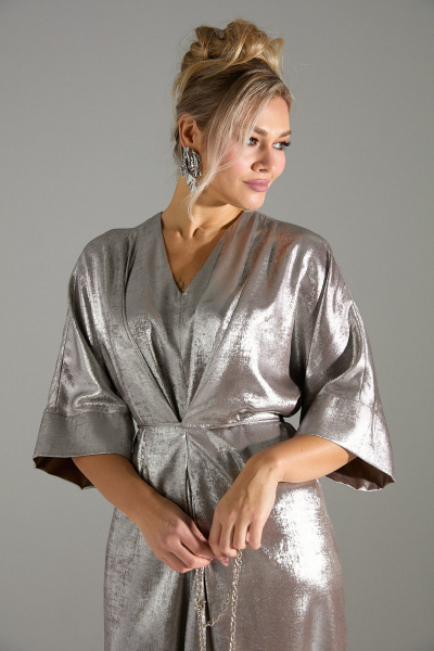 Платье LM М135 бежевый_шиммер - фото 6