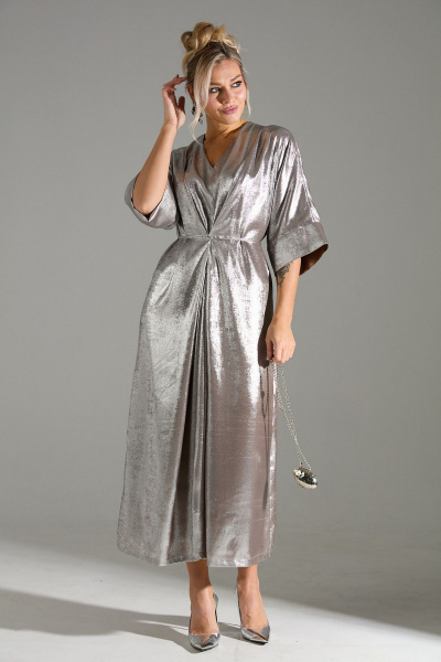 Платье LM М135 бежевый_шиммер - фото 2