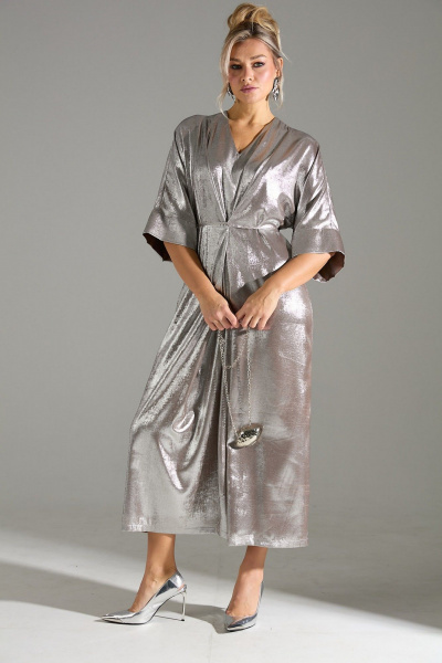 Платье LM М135 бежевый_шиммер - фото 1