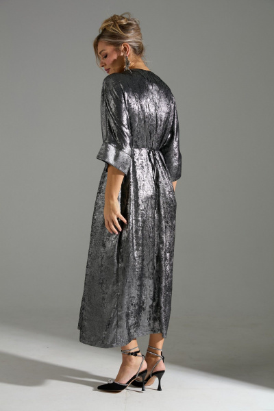 Платье LM М135 серый_шиммер - фото 8