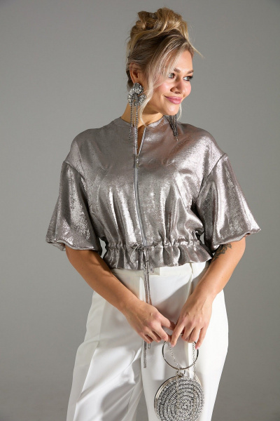 Блуза LM М134 бежевый_шиммер - фото 1