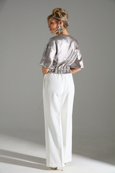 Блуза LM М134 бежевый_шиммер - фото 3