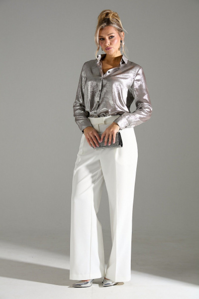 Блуза, брюки LM К146010 бежевый_шиммер - фото 3