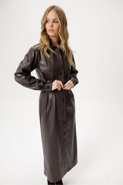 Платье PiRS 6348 коричневый - фото 2