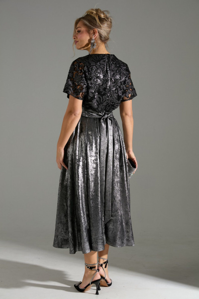 Платье LM М76 серый_шиммер - фото 7