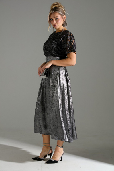 Платье LM М76 серый_шиммер - фото 5
