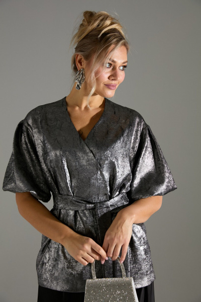 Жакет, юбка LM К1140110 серый_шиммер - фото 8