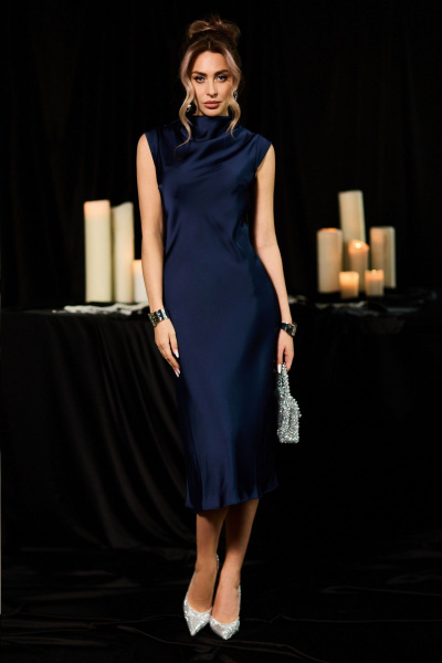 Платье Golden Valley 4964-1 темно-синий - фото 3