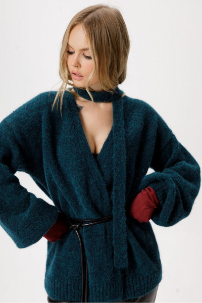 Кардиган PiRS 6360 изумрудный - фото 8