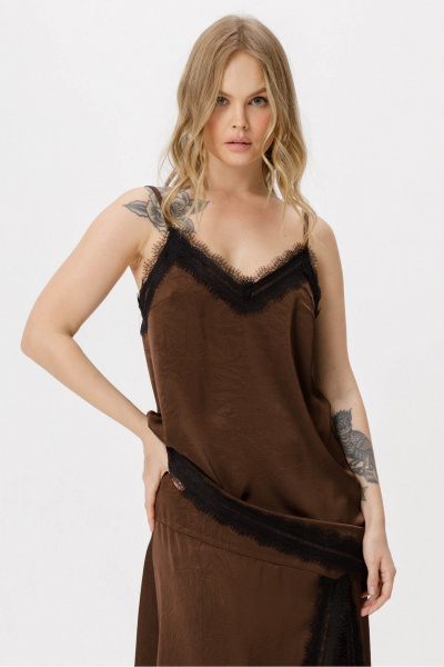 Топ PiRS 6364 коричневый - фото 1