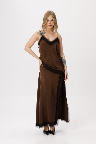 Юбка PiRS 6365 коричневый - фото 3
