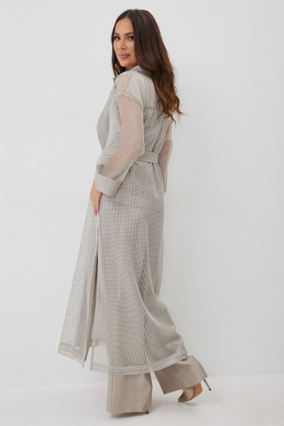 Брюки, кардиган, топ Магия моды 2654 бежево-серый - фото 11
