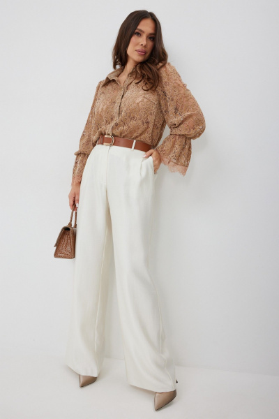 Блуза, брюки Магия моды 2660 карамель+ жемчужный - фото 8