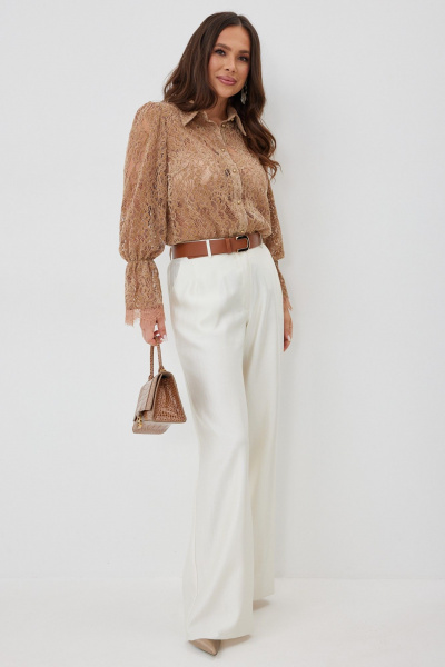 Блуза, брюки Магия моды 2660 карамель+ жемчужный - фото 6