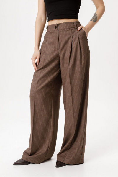 Брюки, жакет PiRS 6376 коричневый - фото 9