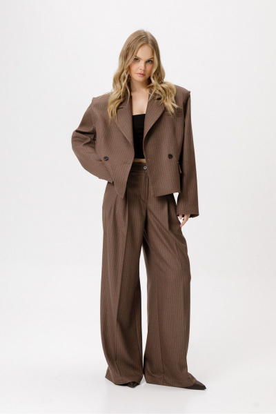 Брюки PiRS 6378 коричневый - фото 3