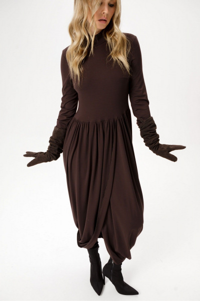 Платье PiRS 6380 коричневый - фото 2
