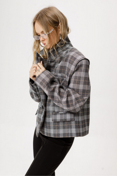 Жакет PiRS 6381 серый - фото 4