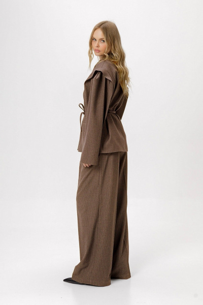 Брюки, жакет PiRS 6391 коричневый - фото 7