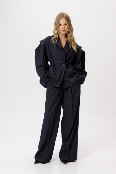 Брюки, жакет PiRS 6391 синий - фото 4