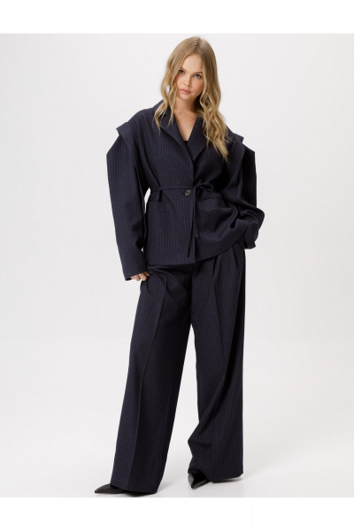 Брюки, жакет PiRS 6391 синий - фото 1