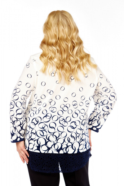 Блуза Abbi 4073 бело-синий_принт - фото 19