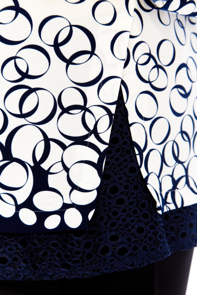 Блуза Abbi 4073 бело-синий_принт - фото 15