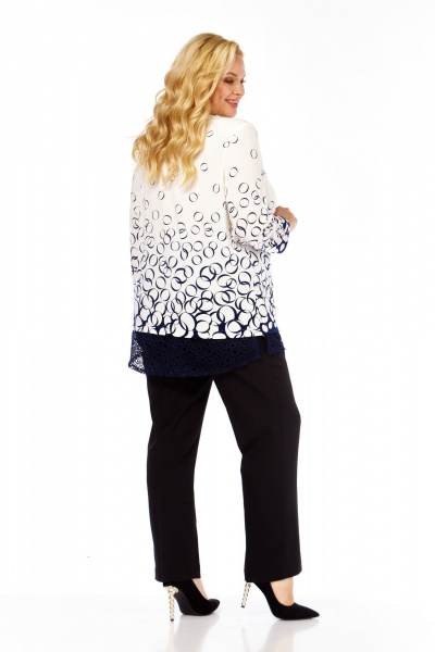 Блуза Abbi 4073 бело-синий_принт - фото 12