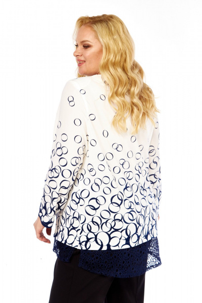 Блуза Abbi 4073 бело-синий_принт - фото 7