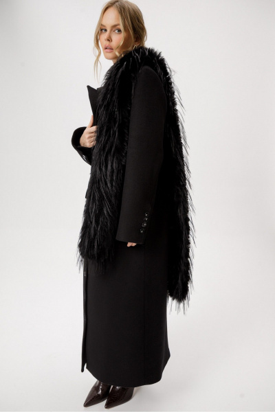 Пальто PiRS 6414 черный - фото 4