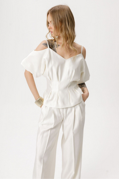 Блуза PiRS 6418 молочный - фото 7