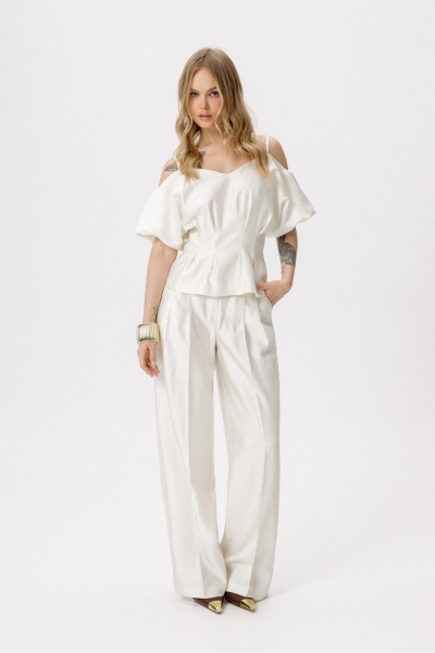 Блуза PiRS 6418 молочный - фото 6